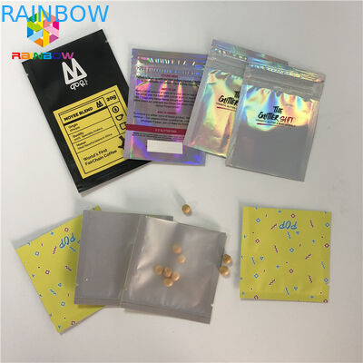 ยาลดความร้อนพิสูจน์กลิ่นแท็บเล็ตยาบรรจุภัณฑ์มินิ 3x5 นิ้วพร้อมฝาหลังใส