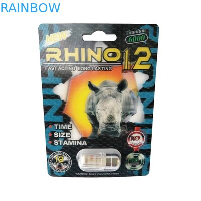 Panther / Rhino บรรจุภัณฑ์กล่องกระดาษยา 13 เม็ด, กล่องกระดาษยา 3 มิติแบบตุ่ม