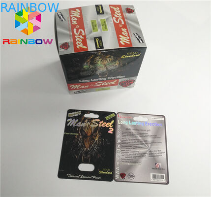 พิมพ์ UV บรรจุภัณฑ์บัตรตุ่ม CBD น้ำมันขวดกระดาษการ์ดตุ่ม / ตลับ Vape อิเล็กทรอนิกส์