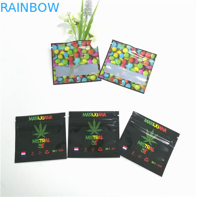 อลูมิเนียมเกรดอาหารฟอยล์ Stand Up กระเป๋าบรรจุภัณฑ์ขนม Cbd Gummy Bears บรรจุภัณฑ์