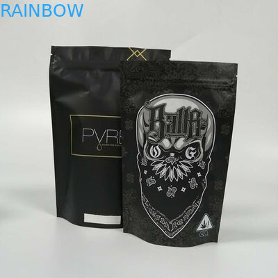 แพทย์ Cbd ถุงพลาสติกบรรจุภัณฑ์พิสูจน์กลิ่น 1 / 4oz 1 / 2oz 1oz พร้อมหน้าต่าง / ซิป
