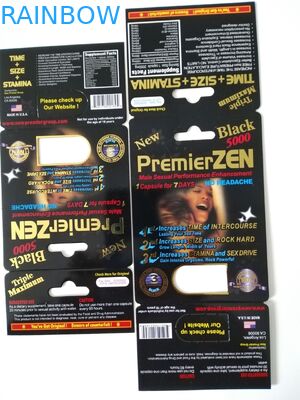 บรรจุภัณฑ์การออกแบบใหม่ราคาถูกของ Premier zen male การเพิ่มประสิทธิภาพทางเพศ stiff rox ยาบรรจุขวดและการ์ด