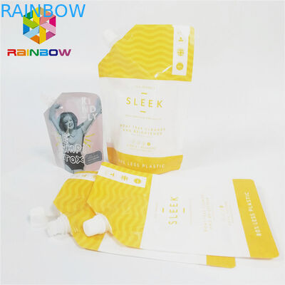 เครื่องดื่มน้ำผลไม้ถุงพวยบรรจุภัณฑ์รั่วซึมลามิเนตสำหรับเครื่องดื่ม