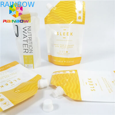 เครื่องดื่มน้ำผลไม้ถุงพวยบรรจุภัณฑ์รั่วซึมลามิเนตสำหรับเครื่องดื่ม