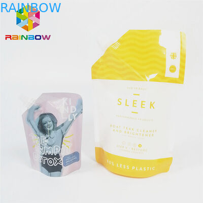 เสร็จสิ้นของเหลวไนล่อนมันวาวยืนค่าพวยกระเป๋าบรรจุภัณฑ์อาหารเด็กบีบกระเป๋า