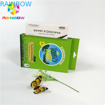 รีไซเคิลโลโก้ที่กำหนดเองการออกแบบแบรนด์พิมพ์ยูวีปั๊มร้อนกระดาษการ์ดกล่องที่มีรูแขวนสำหรับเป็นของขวัญเครื่องสำอาง