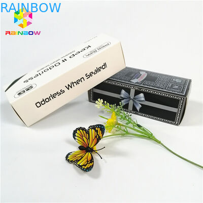 มันวาวเงาปั๊มร้อนโลโก้แบรนด์ OEM พิมพ์กล่องกระดาษของขวัญเครื่องสำอางขนตาบรรจุภัณฑ์บัตรกล่อง