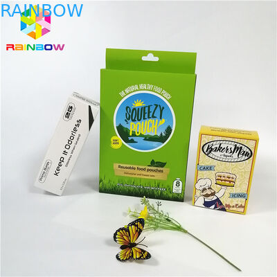 มันวาวเงา OEM ออกแบบโลโก้พิมพ์กล่องกระดาษการ์ดของขวัญเครื่องสำอางขนตาบัตรบรรจุภัณฑ์กล่อง