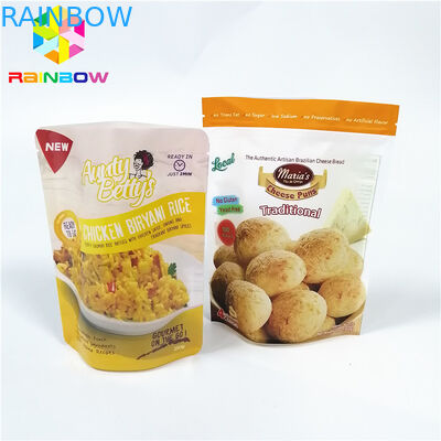 อาหารแช่แข็งถุงพลาสติกบรรจุภัณฑ์ยืนขึ้นไนล่อนสูญญากาศโต้บรรจุภัณฑ์