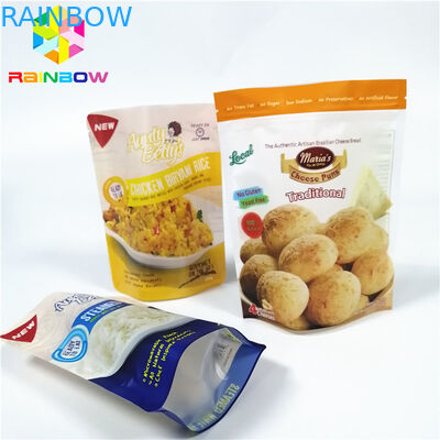 ถุงพลาสติกนึ่งนึ่งบรรจุภัณฑ์ที่ทำอาหารเดือดสูญญากาศที่เก็บซิปล็อค