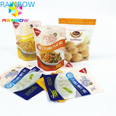 ถุงพลาสติกนึ่งนึ่งบรรจุภัณฑ์ที่ทำอาหารเดือดสูญญากาศที่เก็บซิปล็อค