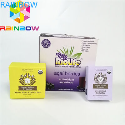 สีม่วงแบนเคลือบขี้ผึ้งรีไซเคิลกระดาษคราฟท์กล่องกระดาษลูกฟูกขลุ่ยกระดาษแข็งจดหมายกล่องอาหารเกรดกาแฟชา pac