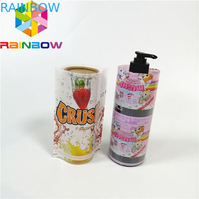 การพิมพ์ฉลากหดตัวแบบกำหนดเองวัสดุพลาสติก PET / PVC พื้นผิวการเคลือบผิวมัน