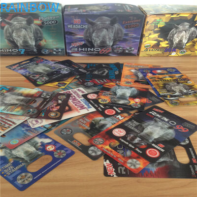 PP การ์ด 3D แคปซูลบรรจุภัณฑ์พุพองประสิทธิภาพทางเพศแรด 69 เป็นมิตรกับสิ่งแวดล้อม