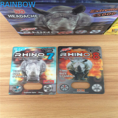 PP การ์ด 3D แคปซูลบรรจุภัณฑ์พุพองประสิทธิภาพทางเพศแรด 69 เป็นมิตรกับสิ่งแวดล้อม