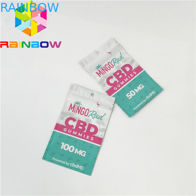 ถุงพลาสติกที่นำกลับมาใช้ใหม่ได้บรรจุภัณฑ์ Ziplock CBD พิมพ์ Gummy Candy กระเป๋า Gravure