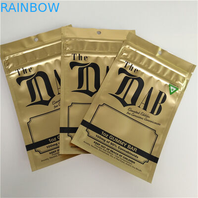 กลิ่นพิสูจน์ยืนขึ้นถุงซิปกระเป๋า 3 ปิดผนึก Childproof 1OZ Gummy บรรจุภัณฑ์