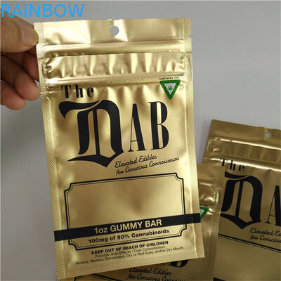 กลิ่นพิสูจน์ยืนขึ้นถุงซิปกระเป๋า 3 ปิดผนึก Childproof 1OZ Gummy บรรจุภัณฑ์