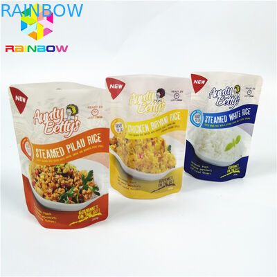 พลาสติกที่กำหนดเองยืนขึ้นกระเป๋าอลูมิเนียมฟอยล์กระเป๋าโลโก้ทนความร้อน