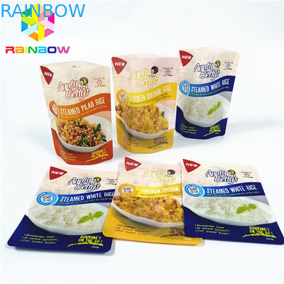 ถุงเก็บความดันสูญญากาศอุณหภูมิสูงถุงบรรจุแบบใสสำหรับบรรจุภัณฑ์ข้าวสวยซอส