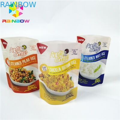 ถุงเก็บความดันสูญญากาศอุณหภูมิสูงถุงบรรจุแบบใสสำหรับบรรจุภัณฑ์ข้าวสวยซอส