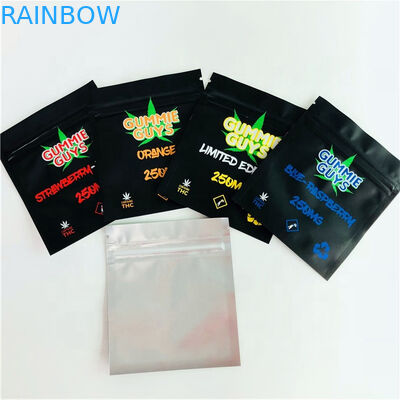 Smell Proof สมุนไพรบรรจุภัณฑ์ Mylar ฟอยล์ถุง 1 / 4oz 1 / 2oz 1oz