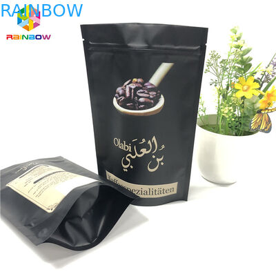 กราเวียร์พิมพ์ถุงฟอยล์อลูมิเนียม, กาแฟดินลุกขึ้นยืนถุงซิปด้วยวาล์ว