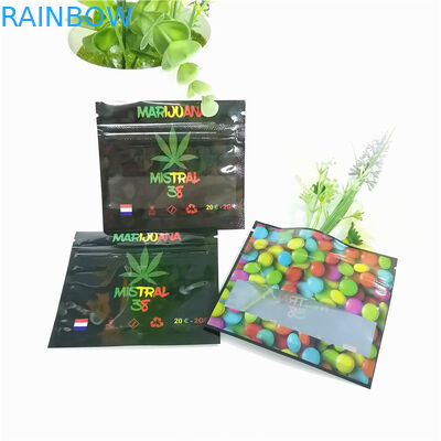 บรรจุภัณฑ์ธูปสมุนไพรใส Ziplock ขนาดเล็กฟอยล์อลูมิเนียมใสด้านเดียว