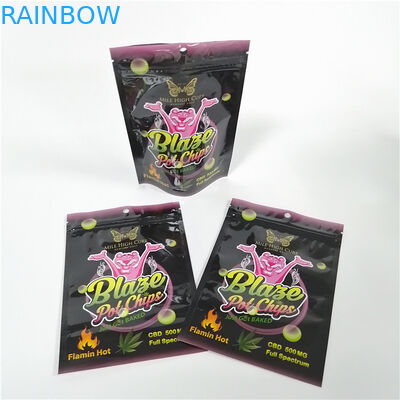 Mylar CBD สั่งทำ Stand Up Pouch อาหารมินิ Metalized Ziplock กระเป๋า 3.5g 7g