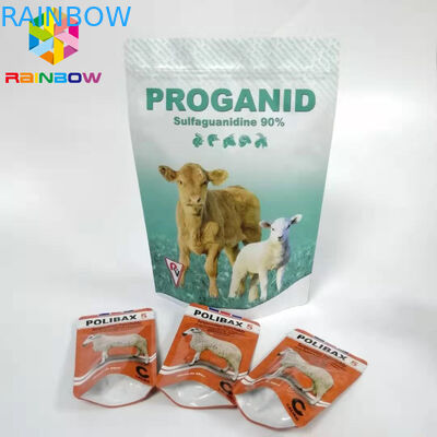 พลาสติกยืนขึ้นถุงฟอยล์บรรจุภัณฑ์ถุงอาหารสัตว์ซิปด้านบนมีหน้าต่าง