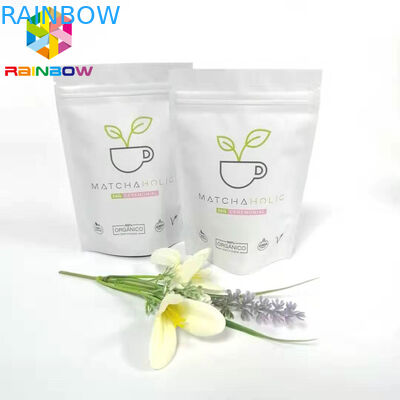 เช้าถุงชาบรรจุภัณฑ์เคลือบเงาที่กำหนดเองยืนขึ้นถุง FDA รับรอง