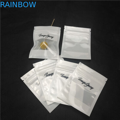 ด้านหน้าใสมันวาวเงาซิปพลาสติกกระเป๋าสร้อยคอบรรจุอัญมณี