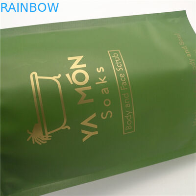 ถุงบรรจุภัณฑ์ Ziplock อลูมิเนียมฟอยล์ Doypack StandUp 8oz 16oz Body Scrub แช่บรรจุ