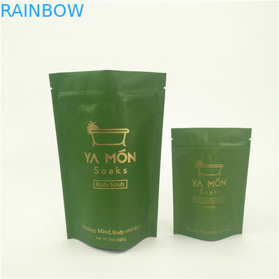 ถุงบรรจุภัณฑ์ Ziplock อลูมิเนียมฟอยล์ Doypack StandUp 8oz 16oz Body Scrub แช่บรรจุ