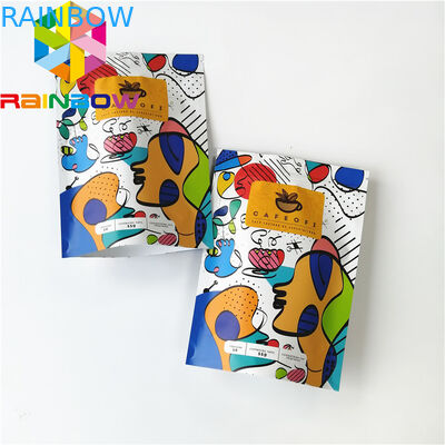 การพิมพ์ดิจิตอล Stand Up ฟอยล์บรรจุภัณฑ์ถุงวัสดุโลโก้ลามิเนตที่กำหนดเอง