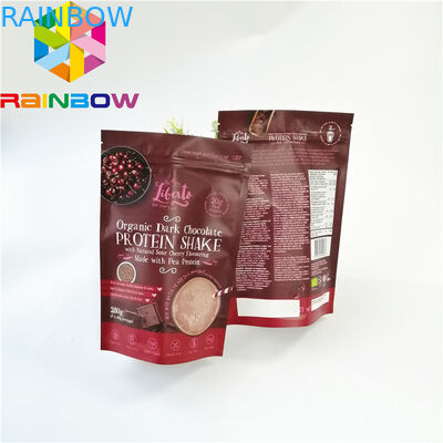 ถุงบรรจุภัณฑ์อาหารแห้งนำมาใช้ใหม่สามด้านถุงประทับตราความร้อนพิมพ์พื้นผิวมันวาว