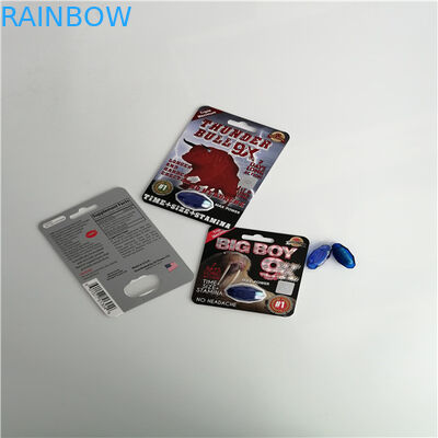 Rhino 7 3D บรรจุภัณฑ์บัตรตุ่มบุรุษอาหารเสริมทางเพศสำหรับการส่งเสริมความใคร่