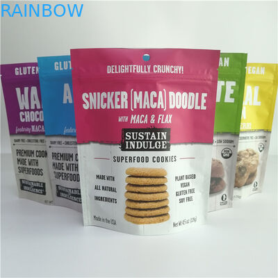 200 กรัมอลูมิเนียมซิปยืนขึ้นถุงบรรจุพิมพ์แผ่นแม่พิมพ์ที่กำหนดเองสำหรับโปรตีน