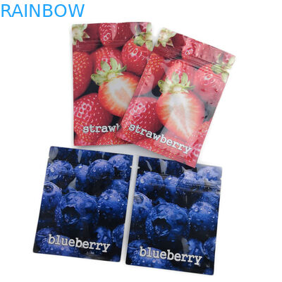 รสผลไม้ THC Gummies ถุงพลาสติกบรรจุภัณฑ์ถุงแบนพร้อม Childproof Ziper