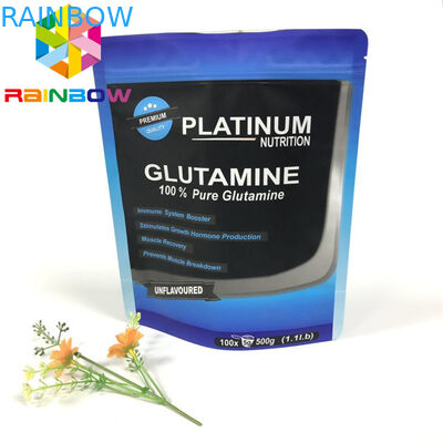 บรรจุภัณฑ์ถุงขนมพิมพ์แบบกำหนดเองยืนขึ้นกระเป๋าผนึก Ziplock ผนึกผิวมัน