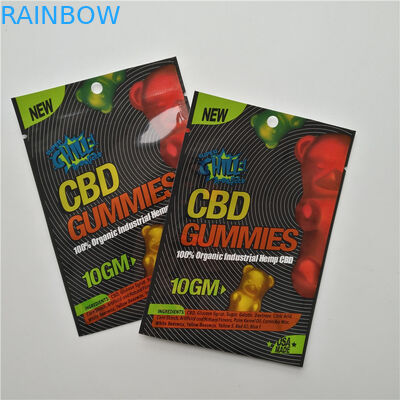 การพิมพ์ดิจิตอล Airtight Zip Lock ถุงอลูมิเนียมฟอยล์ CBD Gummy ถุงเล็ก