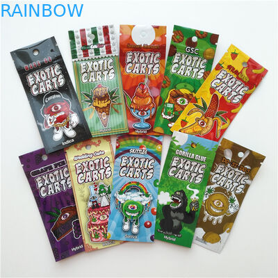 Vape ตลับอลูมิเนียมฟอยล์บรรจุภัณฑ์ถุงรถเข็นกระเป๋าแปลกโลโก้ที่กำหนดเอง