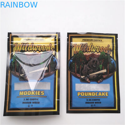 แพคเกจ Edibles ถุงธูปสมุนไพรกัญชาทางการแพทย์แพคเกจ 4x6 นิ้วด้วยหน้าต่างที่ชัดเจน