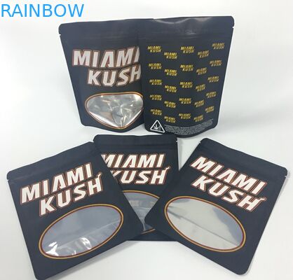 แพคเกจ Edibles ถุงธูปสมุนไพรกัญชาทางการแพทย์แพคเกจ 4x6 นิ้วด้วยหน้าต่างที่ชัดเจน