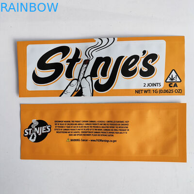 สามด้านถุงพลาสติกปิดผนึกบรรจุภัณฑ์ถุงซิปด้านบนสำหรับกัญชากัญชา CBD