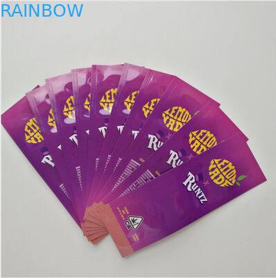 สามด้านถุงพลาสติกปิดผนึกบรรจุภัณฑ์ถุงซิปด้านบนสำหรับกัญชากัญชา CBD