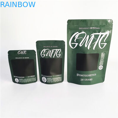 สามด้านถุงพลาสติกปิดผนึกบรรจุภัณฑ์ถุงซิปด้านบนสำหรับกัญชากัญชา CBD