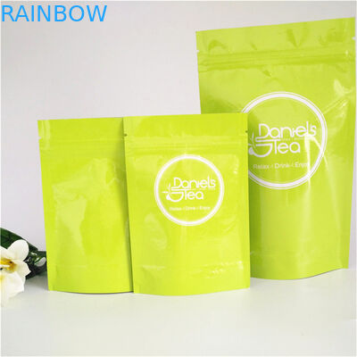 แมตต์พื้นผิวถุงพลาสติกบรรจุภัณฑ์อลูมิเนียมฟอยล์ถุงบรรจุภัณฑ์ชาที่กำหนดเอง