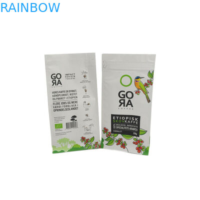 ถุงบรรจุอาหาร Ziplock พลาสติกย่อยสลายได้ทางไปรษณีย์ E ซิปก้นบรรจุภัณฑ์กาแฟแบน