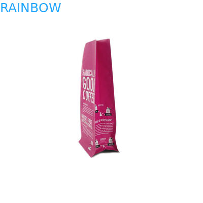 ถุงบรรจุอาหาร Ziplock พลาสติกย่อยสลายได้ทางไปรษณีย์ E ซิปก้นบรรจุภัณฑ์กาแฟแบน